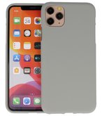 Color Backcover voor iPhone 11 Pro Max Grijs