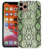 Slang Design Back Cover voor iPhone 11 Pro Max Groen