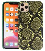 Slang Design Back Cover voor iPhone 11 Pro Max Donker Groen