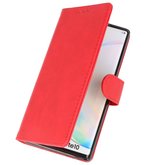 Bookstyle Wallet Cases Hoes voor Samsung Galaxy Note 10 Rood