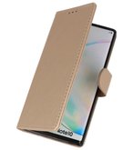 Bookstyle Wallet Cases Hoes voor Samsung Galaxy Note 10 Goud