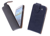 BestCases Navy Blue Luxe Kreukelleer Flipcase Hoesje voor Samsung Galaxy S3
