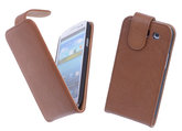 BestCases Luxe Kreukelleer Flipcase Hoesje voor Samsung Galaxy S3 Bruin