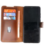 Bestcases Handmade Leer Bookstyle Hoesje voor Samsung Galaxy S20 Ultra Bruin