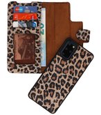 Bestcases Luipaard 2 in 1 Leer Bookstyle Hoesje voor Samsung Galaxy S20 Plus