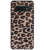 Bestcases Luipaard Leer Back Cover Telefoonhoesje Samsung Galaxy S10