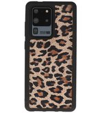 Bestcases Luipaard Leer Back Cover Telefoonhoesje Samsung Galaxy S20 Ultra