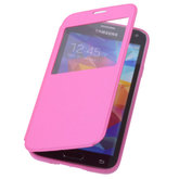 View Cover Pink Hoesje voor Samsung Galaxy S5 Stand Case TPU Book-style
