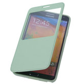 View Cover Groen Hoesje voor Samsung Galaxy Note 3 Stand Case TPU Book-style