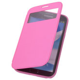 View Cover Pink Hoesje voor Samsung Galaxy Note 2 Stand Case TPU Book-style