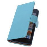 PU Leder Turquoise Hoesje voor Huawei Ascend Y530 Book/Wallet Case/Cover