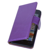 PU Leder Lila Hoesje voor Huawei Ascend Y530 Book/Wallet Case/Cover