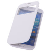 View Cover Wit Hoesje voor Samsung Galaxy S4 Stand Case TPU Book-style