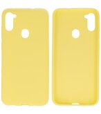Color Backcover Telefoonhoesje voor Samsung Galaxy A11 - Geel
