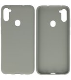 Color Backcover Telefoonhoesje voor Samsung Galaxy A11 - Grijs