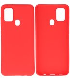 Color Backcover Telefoonhoesje voor Samsung Galaxy A21s - Rood