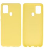 Color Backcover Telefoonhoesje voor Samsung Galaxy A21s - Geel