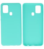 Color Backcover Telefoonhoesje voor Samsung Galaxy A21s - Turquoise