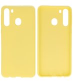Color Backcover Telefoonhoesje voor Samsung Galaxy A21 - Geel