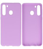 Color Backcover Telefoonhoesje voor Samsung Galaxy A21 - Paars
