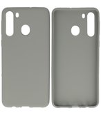 Color Backcover Telefoonhoesje voor Samsung Galaxy A21 - Grijs