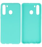 Color Backcover Telefoonhoesje voor Samsung Galaxy A21 - Turquoise
