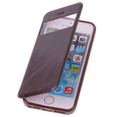 View Case Mocca Hoesje voor Apple iPhone 5 5s TPU Bookcover