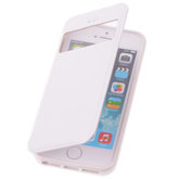 View Case Wit Hoesje voor Apple iPhone 5 5s TPU Bookcover