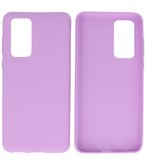 Color Backcover Telefoonhoesje voor Huawei P40 - Paars