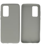 Color Backcover Telefoonhoesje voor Huawei P40 - Grijs