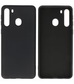 Fashion Backcover Telefoonhoesje voor Samsung Galaxy A21 - Zwart