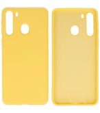 Fashion Backcover Telefoonhoesje voor Samsung Galaxy A21 - Geel
