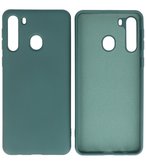Fashion Backcover Telefoonhoesje voor Samsung Galaxy A21 - Donker Groen
