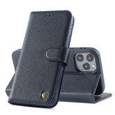 Echt Lederen Wallet Case Telefoonhoesje voor iPhone 11 Pro Max - Navy