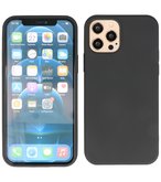 2.0mm Dikke Fashion Telefoonhoesje Backcover - Siliconen Hoesje - iPhone 12 Pro Max - Zwart