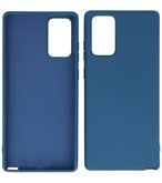 2.0mm Dikke Fashion Telefoonhoesje Backcover - Siliconen Hoesje - Samsung Galaxy Note 20 - Navy