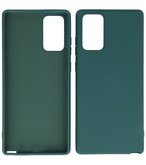 2.0mm Dikke Fashion Telefoonhoesje Backcover - Siliconen Hoesje - Samsung Galaxy Note 20 - Army Green