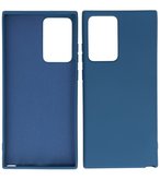 2.0mm Dikke Fashion Telefoonhoesje Backcover - Siliconen Hoesje - Samsung Galaxy Note 20 Ultra - Navy
