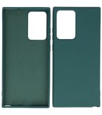 2.0mm Dikke Fashion Telefoonhoesje Backcover - Siliconen Hoesje - Samsung Galaxy Note 20 Ultra - Army Green