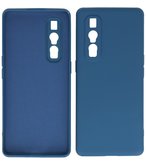 2.0mm Dikke Fashion Telefoonhoesje Backcover - Siliconen Hoesje - Oppo Find X2 Pro - Navy