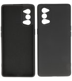 2.0mm Dikke Fashion Telefoonhoesje Backcover - Siliconen Hoesje - Oppo Reno 4 / Reno 4 5G - Zwart