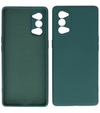 2.0mm Dikke Fashion Telefoonhoesje Backcover - Siliconen Hoesje - Oppo Reno 4 / Reno 4 5G - Army Green