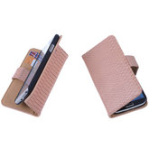 Bestcases Slang Pink Hoesje voor Huawei Ascend G6 4G Bookcase Cover