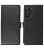 Book Case Pasjeshouder Telefoonhoesje voor Samsung Galaxy S21 Plus Zwart