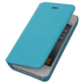 BestCases Turquoise Map Case Book Cover Hoesje voor Apple iPhone 5c