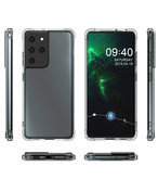 Schokbestendig Telefoonhoesje Backcover Hoesje voor Samsung Galaxy S21 Ultra - Transparant