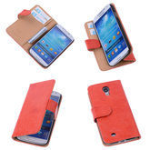 Bestcases Vintage Oranje Book Cover Hoesje voor Samsung Galaxy S4 i9500