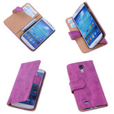 Bestcases Vintage Pink Book Cover Hoesje voor Samsung Galaxy S4 i9500
