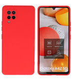 2.0mm Dikke Fashion Backcover Telefoonhoesje voor Samsung Galaxy A42 5G - Rood