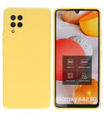 2.0mm Dikke Fashion Backcover Telefoonhoesje voor Samsung Galaxy A42 5G - Geel